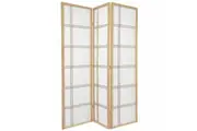Cross Room Divider Screen Natural 3 Panel