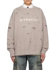Hollowed-out hoodie XS,M Gray