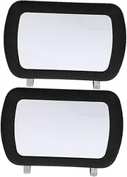 BELLIFFY 2pcs Portable Visor Mirror High Definition Glass Clip Makeup Vanity Mirror for Sun Shading Cars Trucks Suvs Cosmetic Accessory for Go Touch Ups
