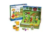 Learning Resources Veggie Farm Sorting Set - 46 Pieces, Ages 3+ Toddler Learning Toys, Preschool Toys for Color Sorting, Food Sorting Game