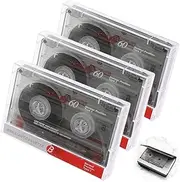 OLACD Blank Audio Cassettes Tapes: Professional Recording Time CD & DVD Player Cassette Recorded Tape 60 Minute Time Low Noise Surface Walkman Data Cartridge Normal Bias Micro Voice Music Radio(3Pack)