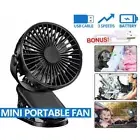 Portable Desk Fan ABS USB Rechargeable Fan Mini Clip On Fan Women