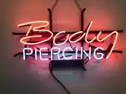 Body Piercing Handcraft Font Neon Signs Wall Artwork 19"