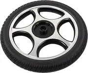 Wheelchair Wheel 16in PU Low Noise Walker Caster Replacement Part for Rollator Trolley Large Diameter Sturdy Alloy Steel Wheel Hub Easy to Install for Wheelchair Walker Rollator