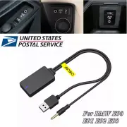 Wireless Bluetooth Moudle Adapter AUX/USB Cable Music Audio Input For BMW E90/91