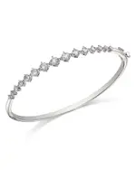 Bloomingdale's Fine Collection Diamond Graduated Bangle Bracelet in 14K White Gold, 1.50 tcw