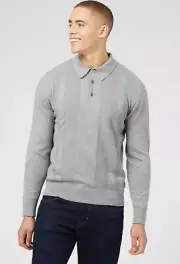 Ben Sherman grey heather sweater, model BS34SR087 Men’s Large NWT M3-10