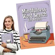 MLqkpwy Mindfulness Word Search | Travel Word Puzzles - Portable Brain Exercise Games, Entertainment Activities for Waiting Room Pastime