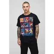 Mens Black Regular Fit ThunderCats License Printed T-Shirt