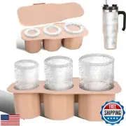 Silicone Ice Cube Maker for Stanley Cup Tumbler Ice Cube Tray 20-40oz with Li