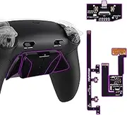 eXtremeRate RISE4 Plus MAX Back Paddles Kit with Clicky Trigger Stops & Rubberized Grip for PS5 Controller BDM-030 040 050, Remappable Back Buttons Kit for PS5 Controller - Black - NO Controller