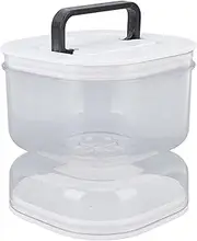 Plastics Pickle Jar with Strainer Flip, 13.5oz Pickle and Olive Hourglass Jar Leakproof Flip Jar Hourglass Pickle Juice Separator Jar Food Storage Container for Olives Gherkins Sliced