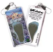 Detroit FootWhere® Souvenir Zipper-Pull. Made in USA.