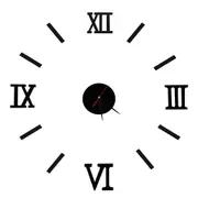 Pricenet Wall Clock Black Roman Numerals