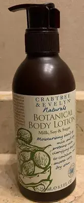 New Crabtree & Evelyn Naturals Botanical Body Lotion Milk, Soy & Sugar