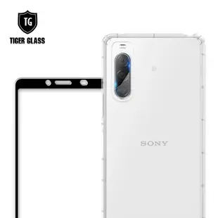 T.G SONY Xperia 10 II 手機保護超值3件組(透明空壓殼+鋼化膜+鏡頭貼)