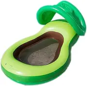 Portable Avocado-Shaped Swimming Ring, Green Inflatable Air Mattress with Sunshade, Inflatable Pool Float Raft Lounge for Adults Inflatable LWX