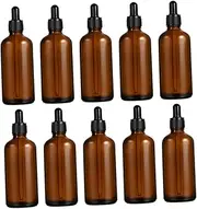 KAILIKETIY 10Pcs Brown Essential Oil Bottles with Dropper Refillable Empty Containers for DIY Perfumes Aromatherapy and Travel for Essential Oil Blends and Handmade