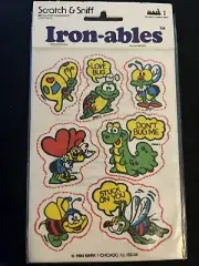 NEW Vintage 80’s Mark 1 Scratch & Sniff IRON-ABLES Sheet - BUGS -