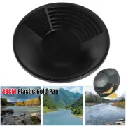 Pro Plastic Gold Pan Panning 38cm Geological Black Prospecting Sifting Kit OZ