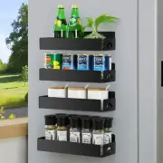 4 Pack Magnetic Spice Rack For Refrigerator Moverable Shelf Fridge ganizer