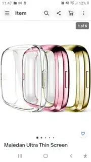 Maledan Ultra Thin Screen Protector Case Compatible With Fitbit Versa 2, 3 Pack