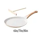 Nonstick Crepe Pan Handle Pancake Pan Tawa Griddle Universal with Spreader for