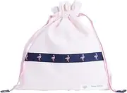 Angel Smile Royal School(エンジェルスマイルロイヤルスクール) RSDB2016015 RSDB2016015 Drawstring Bag, Drawstring Bag (Mesh Back), Flamingo Navy Ribbon, Pink, Free, Pink, Free Size