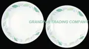 2 Corelle SPEARMINT 7 inch Bread and Butter Cake Plates Green Leaves Organic NEW