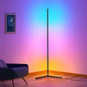 LED Corner Floor Lamp RGB Colour Modern Living Room Light Dimmable Smart Remote
