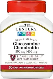 21st Century Glucosamine Chondroitin 500/400mg - Double Strength, cp 60 Count