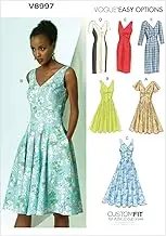 Vogue 8997 Misses' Princess Seam V-Neck Dresses Sewing Pattern, Size 14-16-18-20-22