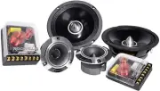 Pair X6.5C Competition 6.5" 1000W Component Speakers/Titanium Tweeters, Black,Si