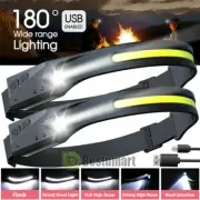 Linterna frontal LED Lámpara Sensor de movimiento recargable por USB 5Levels