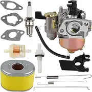 Ferilter GX160 Carburetor for Honda GX 160 GX168 GX200 5HP 5.5HP 6.5HP Engine Water Pump Pressure Washer Mower 16100-ZH8-W51 Carb with 17210-ZE1-505 Air Filter Throttle Governor Link Rod Spring Kit