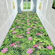 Extra Long Runner Rugs Hallway Runner Rug Hallway Long Carpet Washable Non-Slip Floor Mat Carpet Runners for Hallway Contemporary Passage Runner Rug for Entrance Bathroom