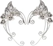 [FOYTOKI] Fashionable Elves Ear Cuff Earrings Women Girls Clip on Jewelry Hoop Titanium Cartilage Earrings for Party