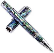 LACHIEVA LUX Nice Stunning Sea Shell Abalone Rollerball Pen with Germany Schmidt 888F Refill, Pen Woman, Man, Professional for Writing