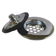 EZYFIX 50mm Chrome Retrofit Waste Insert And Plug Sink/Bath Repair Kit