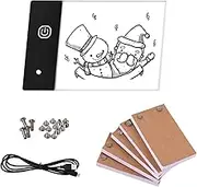 Labymos Flip Book Kit with Mini LED Light Pad Hole Design 3 Level Brightness Control Light Box 300 Sheets Animation Paper Flipbook Binding Screws for Children Students Adults Drawing Tracing Sketching