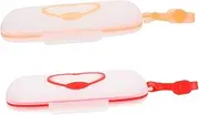 ORFOFE 2pcs Portable Wipes Holder Case Durable Wipes Dispenser for Diaper Bag Stroller Hanging Design Easy Open Button for Home Travel Outdoor Use