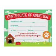 Dog Party Adoption Certificates (Pack of 12)
