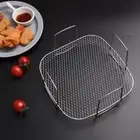 Stainless Steel Mesh Oven Grilling Self Rust-proof Air Fry Basket Steaming