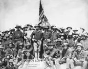 11X14 PHOTO - COLONEL THEODORE ROOSEVELT ROUGH RIDERS SAN JUAN HILL (CC-734)