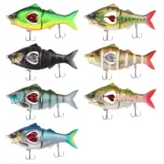 3D Jointed Casting Lure Trebles Hook Hard Crankbait Sink Tackle Swimbait