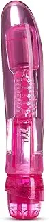 Blush Samba - 6.75 Inch Small Beginners Soft Vibrator - Flexishaft Semi Rigid Body for Deep Pleasure - IPX7 Submersible Waterproof Female Adult Sex Toy for Women - Clear Pink