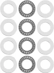 EMSea 4 Sets Needle Roller Bearing AXK2035 Pressure-resistant Thrust Roller AS2035 Planar Bearing Needle Roller Thrust Bearings with 2 Washers