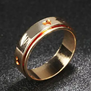 轉運戒指時來運轉男女戒指金屬戒指韓版大戒指時尚簡約對指