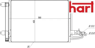 ENGINE CONDENSER AC 606 472 HART I
