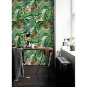 Tropical Leaves & Pineapple removable wallpaper self adhesive home wall mural